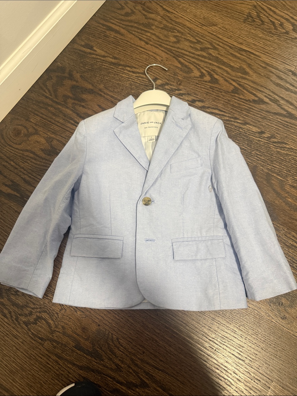 Janie And Jack Pale Blue Boys' Notch Lapel Blazer